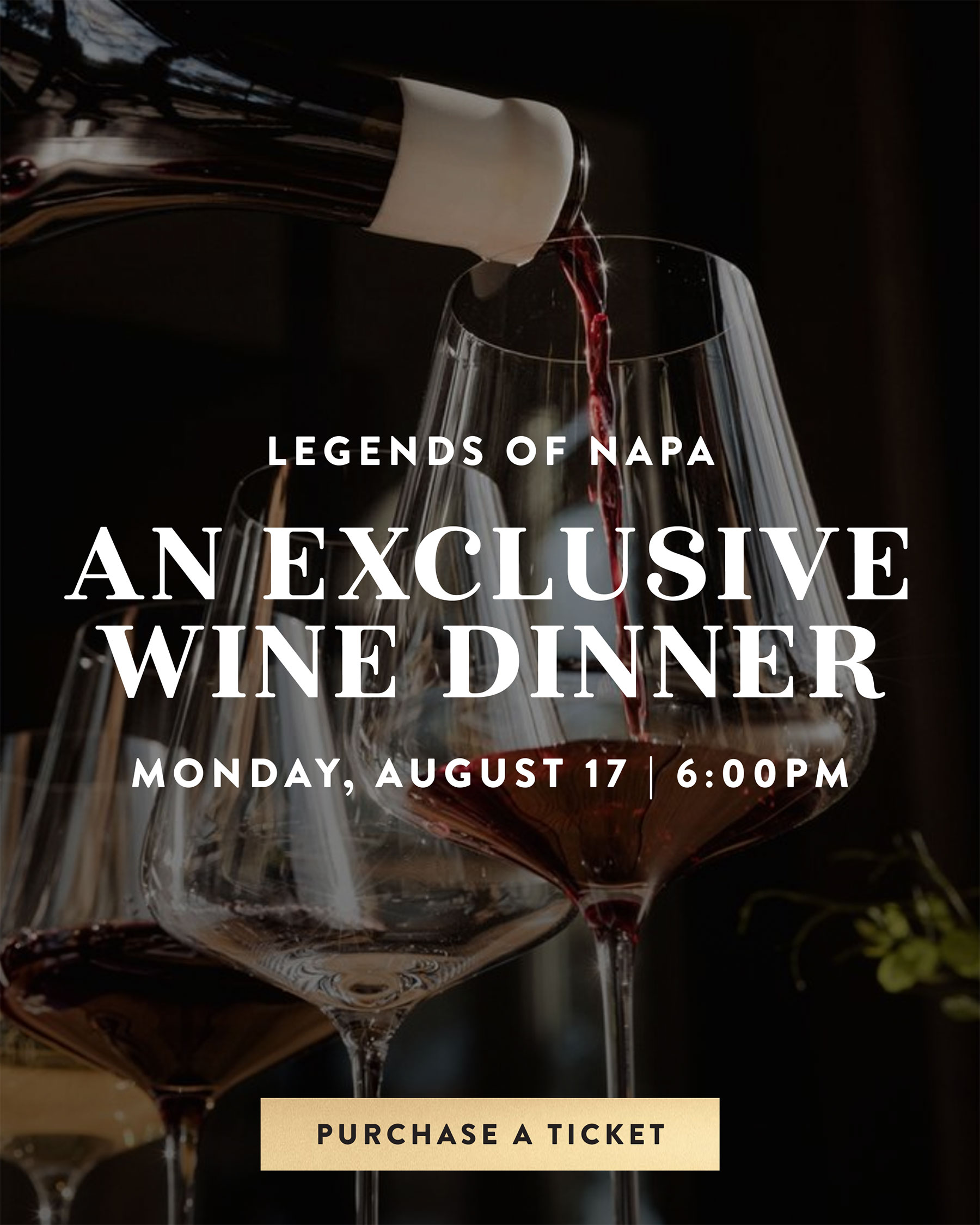 Legends of Napa Wine Dinner