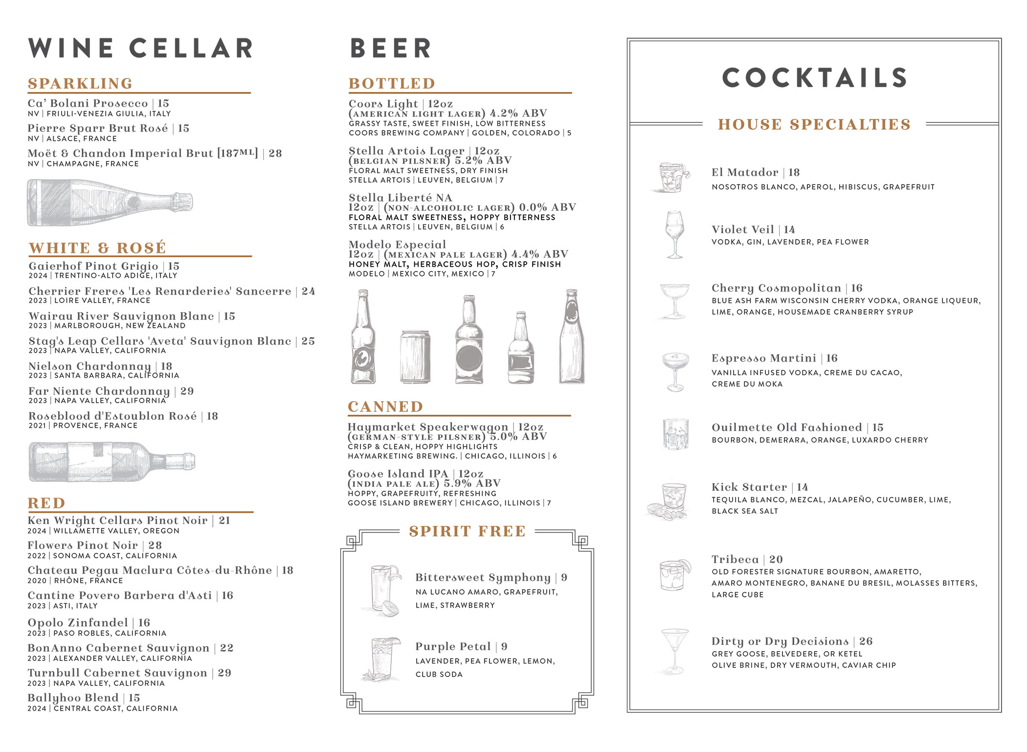 Dinner Menu