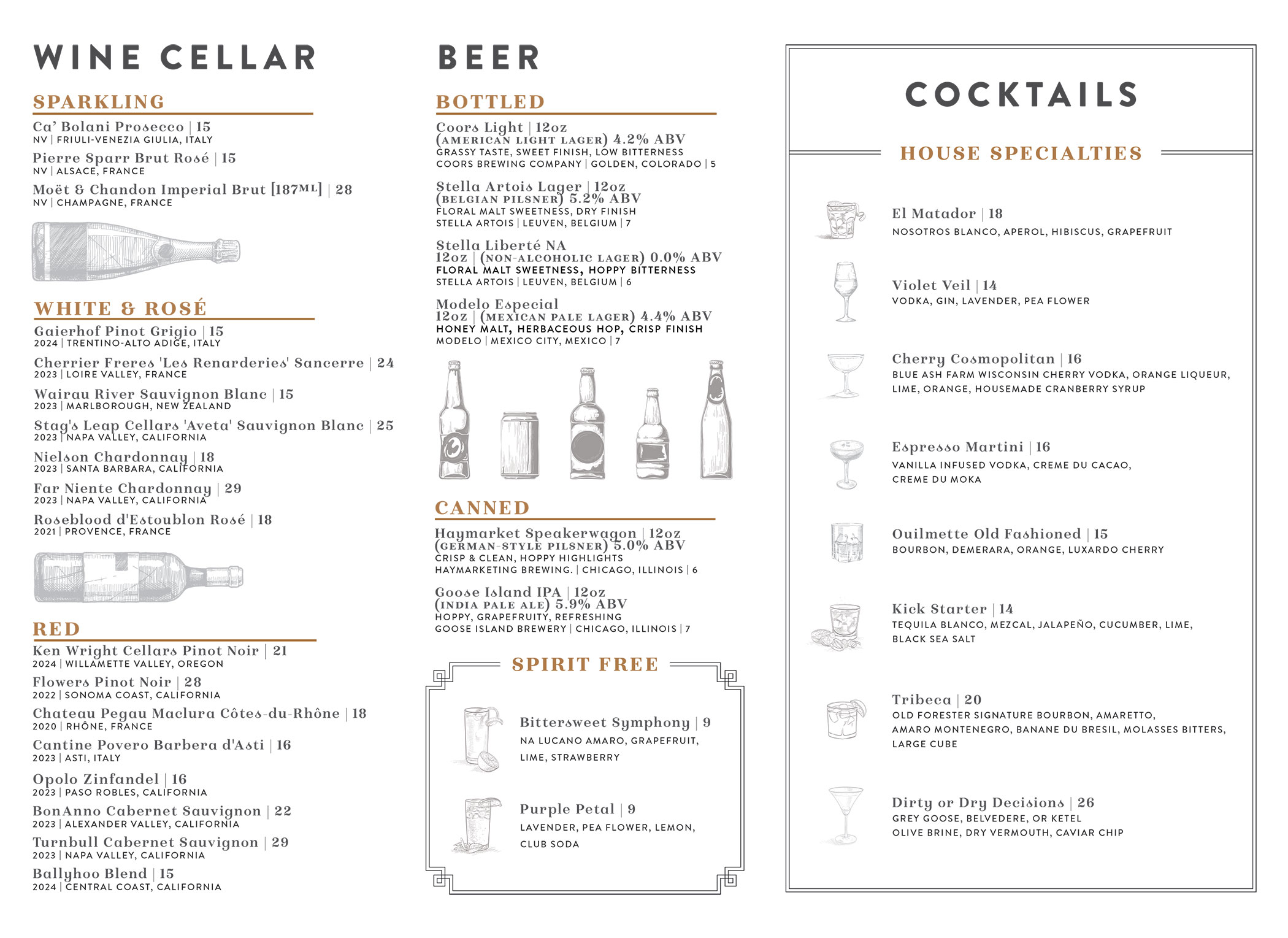 Dinner Menu
