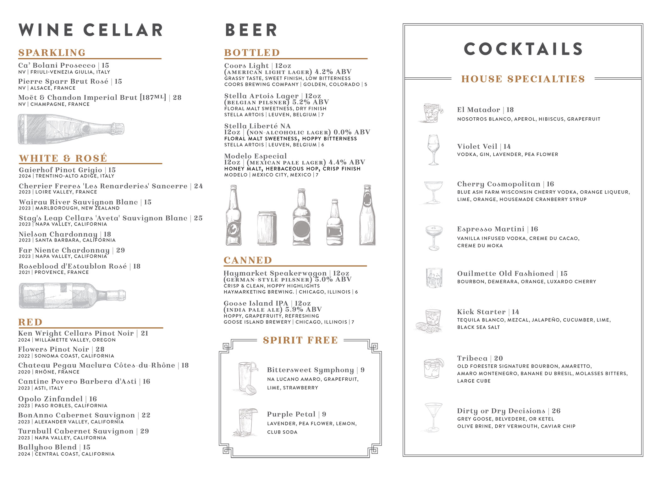 Dinner Menu